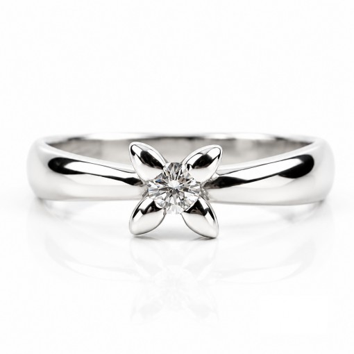 Диамантен  Годежен Пръстен  18К Бяло Злато Bloom Jewellery
